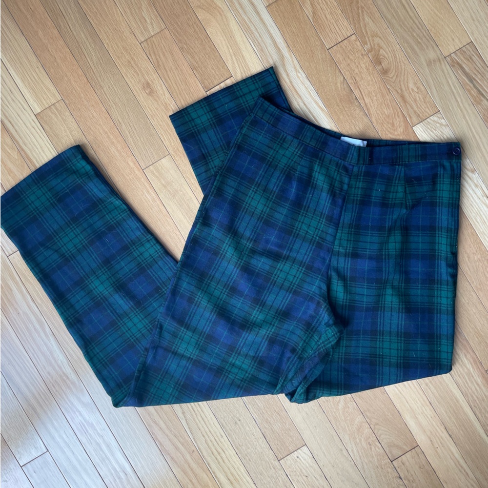 VTG high wait tartan plaid pants trousers